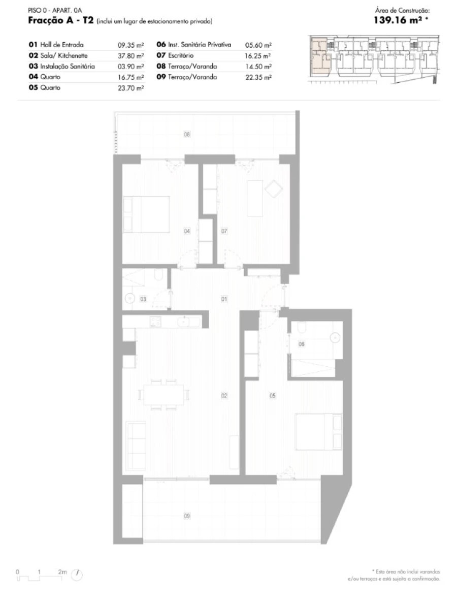 Apartamento T2 para Venda em Lagos (São Sebastião e Santa Maria) Planta 1
