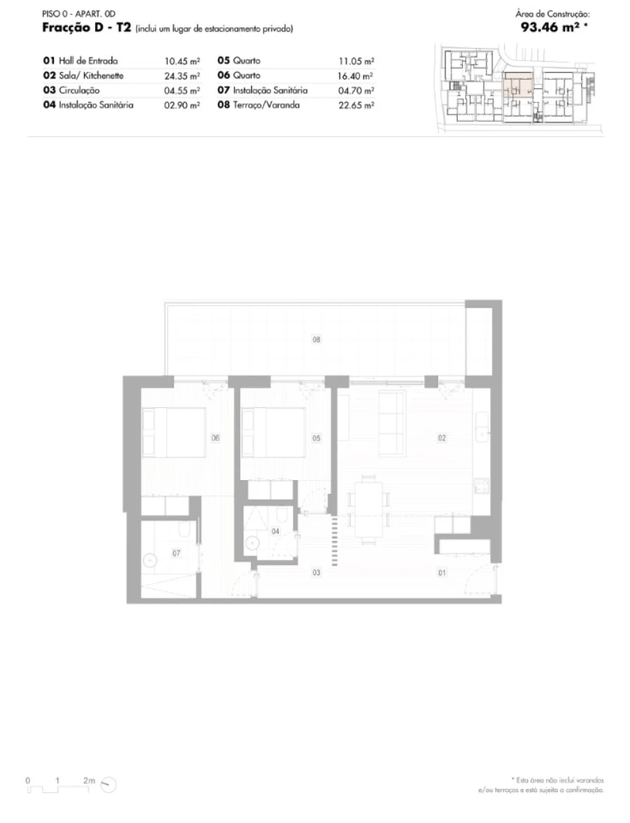 Apartamento T2 para Venda em Lagos (São Sebastião e Santa Maria) Planta 1