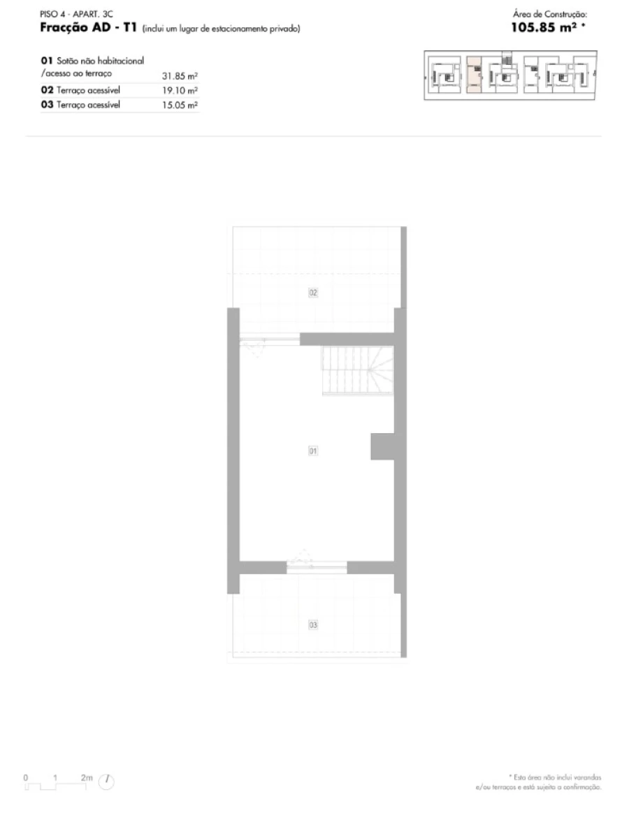 Apartamento T1 para Venda em Lagos (São Sebastião e Santa Maria) Planta 1