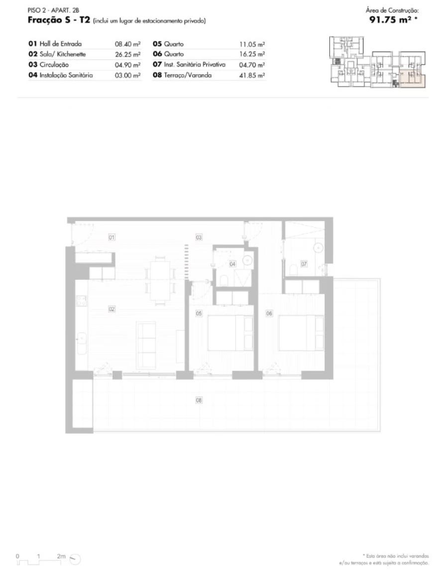 Apartamento T2 para Venda em Lagos (São Sebastião e Santa Maria) Planta 1
