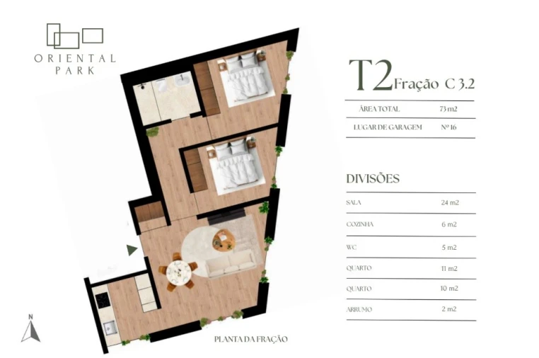 Apartamento T2 para Venda em Campanhã Planta 1