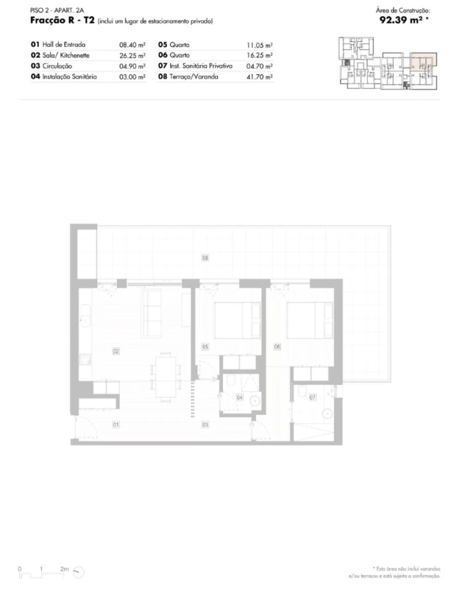 Apartamento T2 para Venda em Lagos (São Sebastião e Santa Maria) Planta 1