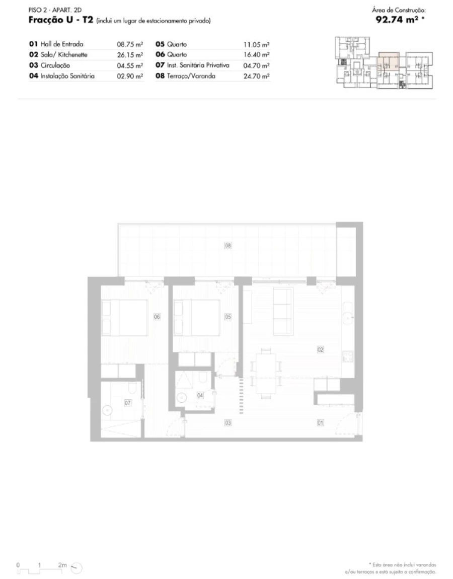 Apartamento T2 para Venda em Lagos (São Sebastião e Santa Maria) Planta 1