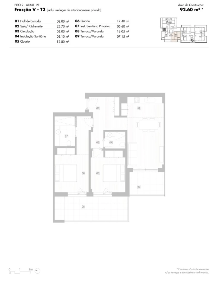 Apartamento T2 para Venda em Lagos (São Sebastião e Santa Maria) Planta 1
