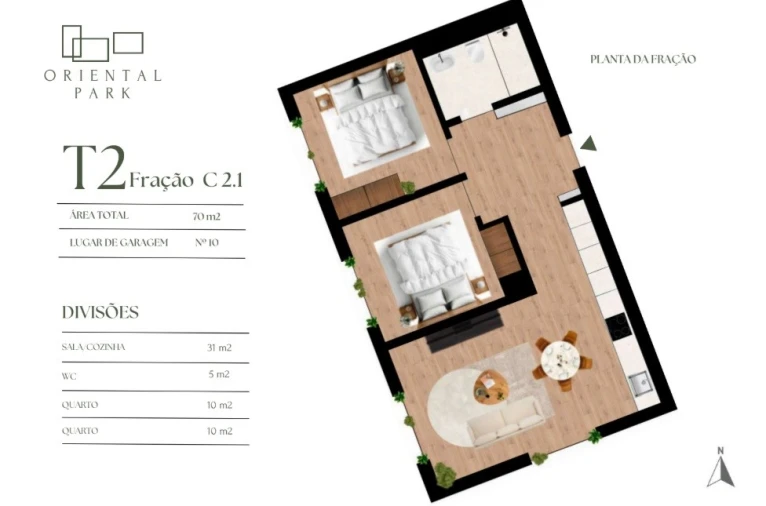 Apartamento T2 para Venda em Campanhã Planta 1