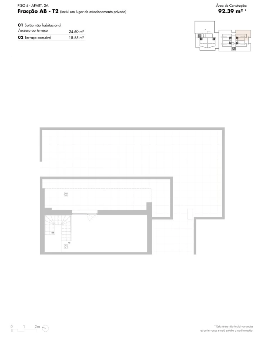Apartamento T2 para Venda em Lagos (São Sebastião e Santa Maria) Planta 2