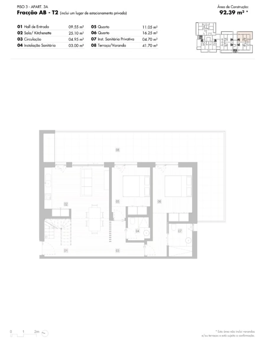Apartamento T2 para Venda em Lagos (São Sebastião e Santa Maria) Planta 1