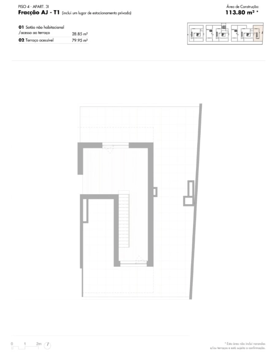 Apartamento T1 para Venda em Lagos (São Sebastião e Santa Maria) Planta 2