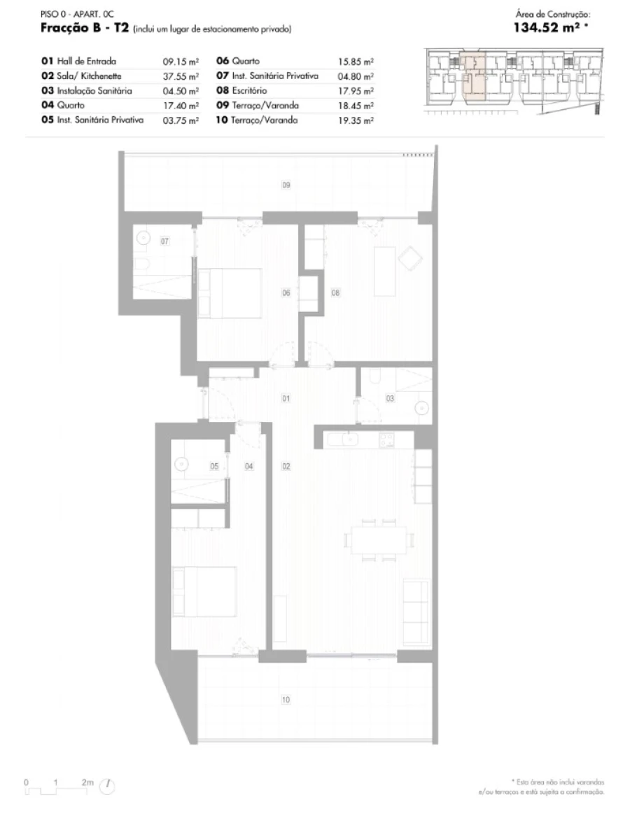 Apartamento T2 para Venda em Lagos (São Sebastião e Santa Maria) Planta 1
