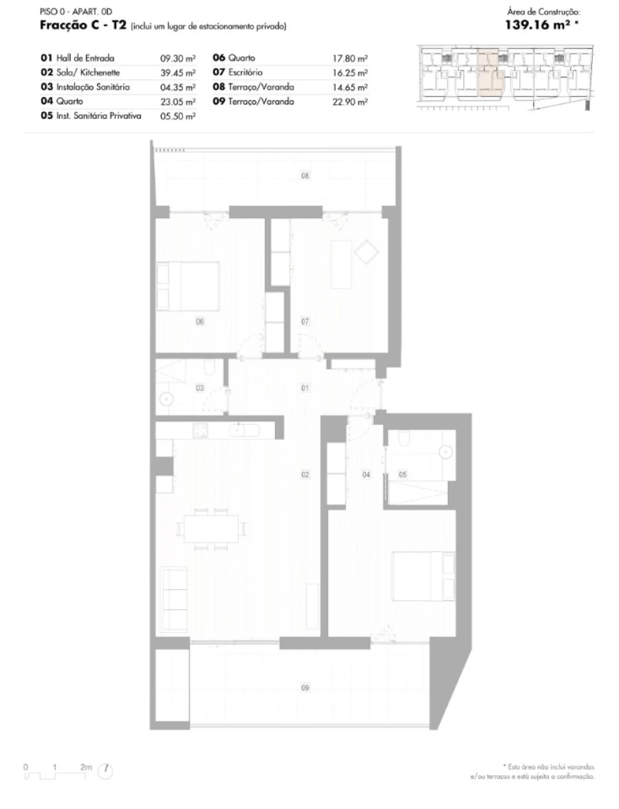Apartamento T2 para Venda em Lagos (São Sebastião e Santa Maria) Planta 1