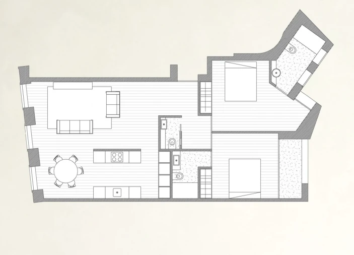 Apartamento T2 para Venda em Cedofeita, Santo Ildefonso, Sé, Miragaia, São Nicolau e Vitória Planta 1