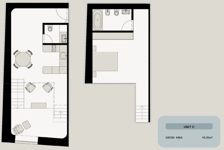 Apartamento T1 para Venda em Santa Marinha e São Pedro da Afurada Planta 1