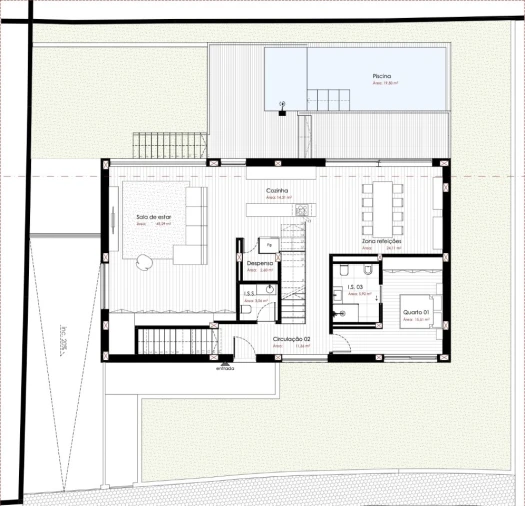 Moradia T4 para Venda em Aljezur Planta 1