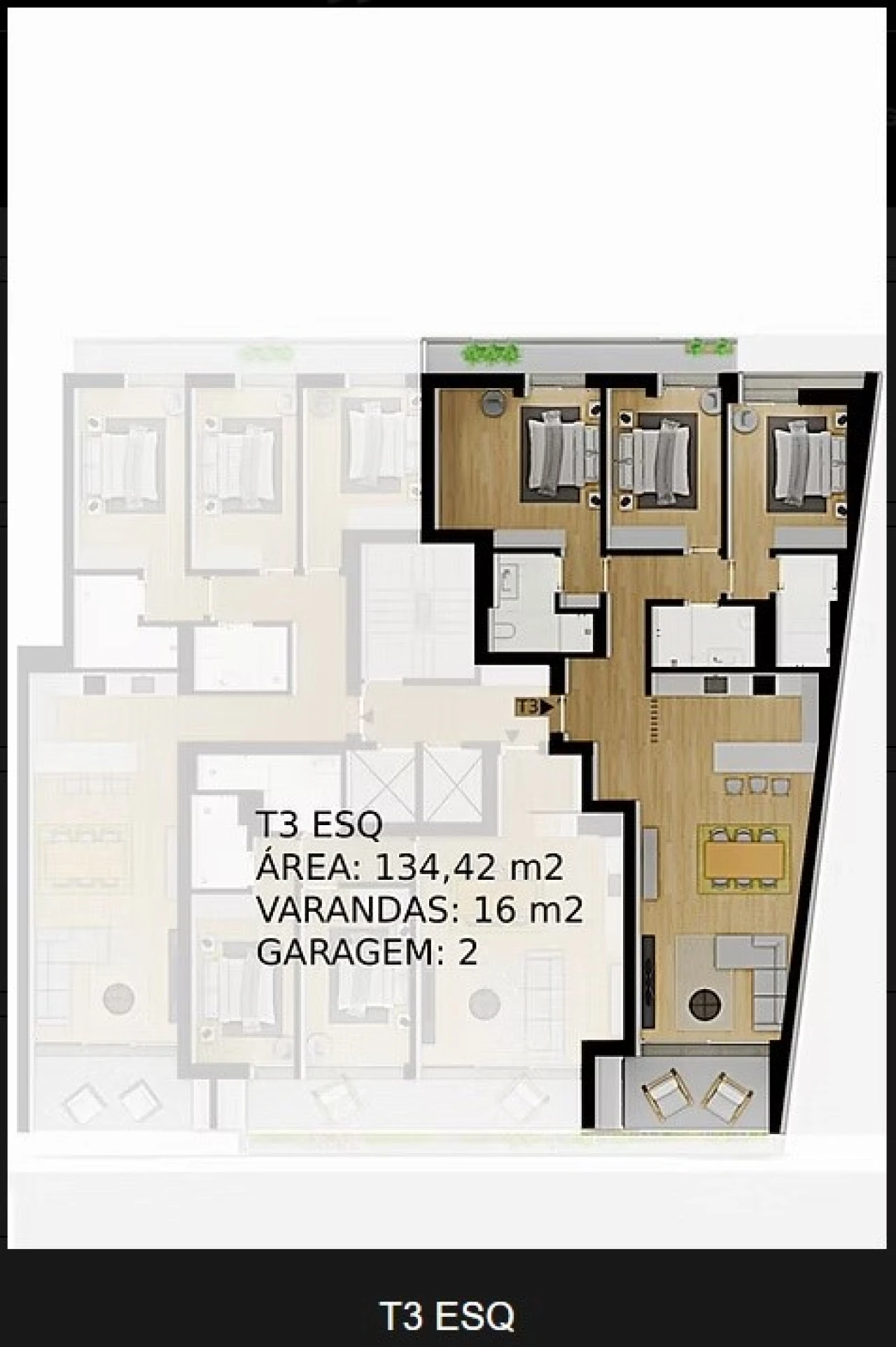 Apartamento T3 para Venda em Loures Planta 2
