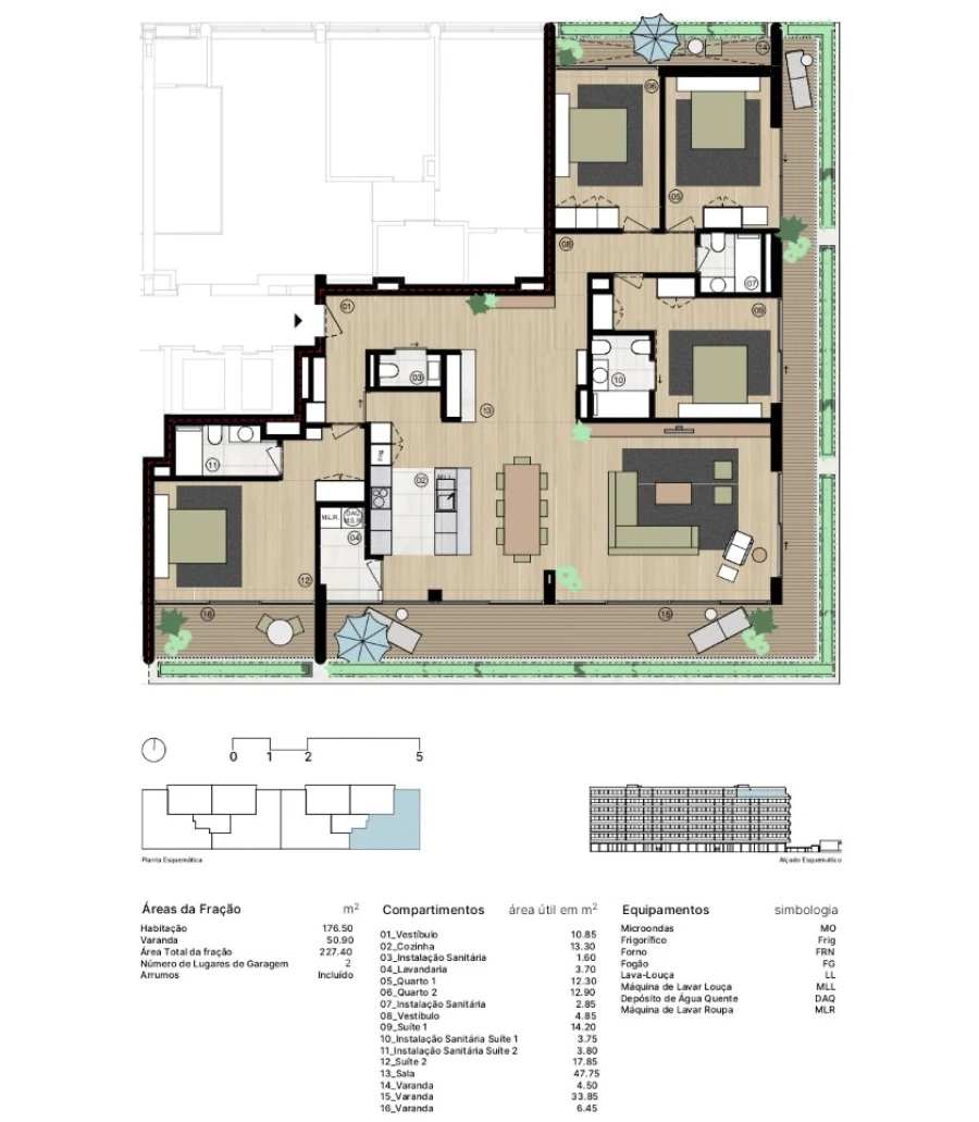 Apartamento T4 para Venda em Matosinhos e Leça da Palmeira Planta 1