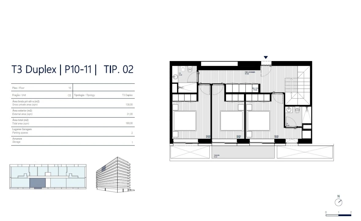 Apartamento T3 para Venda em Matosinhos e Leça da Palmeira Planta 2