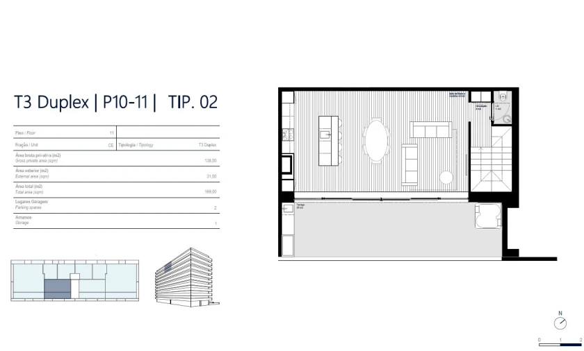 Apartamento T3 para Venda em Matosinhos e Leça da Palmeira Planta 1