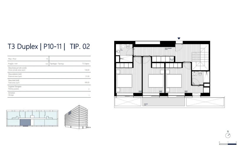 Apartamento T3 para Venda em Matosinhos e Leça da Palmeira Planta 2