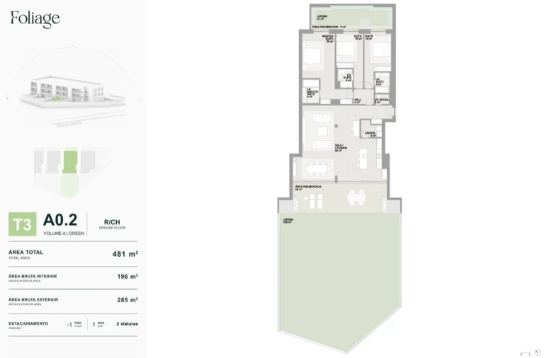 Apartamento T3 para Venda em Aldoar, Foz do Douro e Nevogilde Planta 1