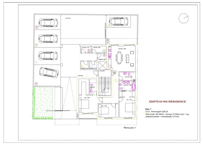Apartamento T3 para Venda em Portimão Planta 1
