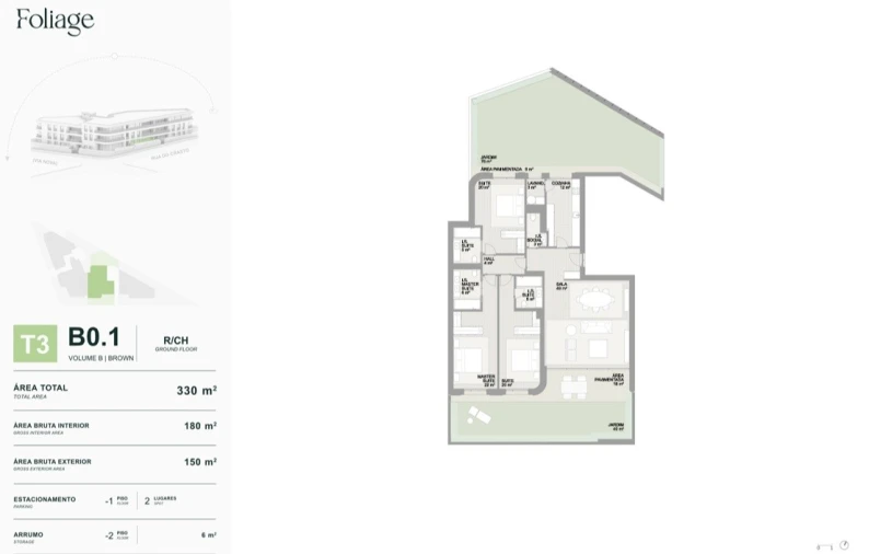 Apartamento T3 para Venda em Aldoar, Foz do Douro e Nevogilde Planta 1