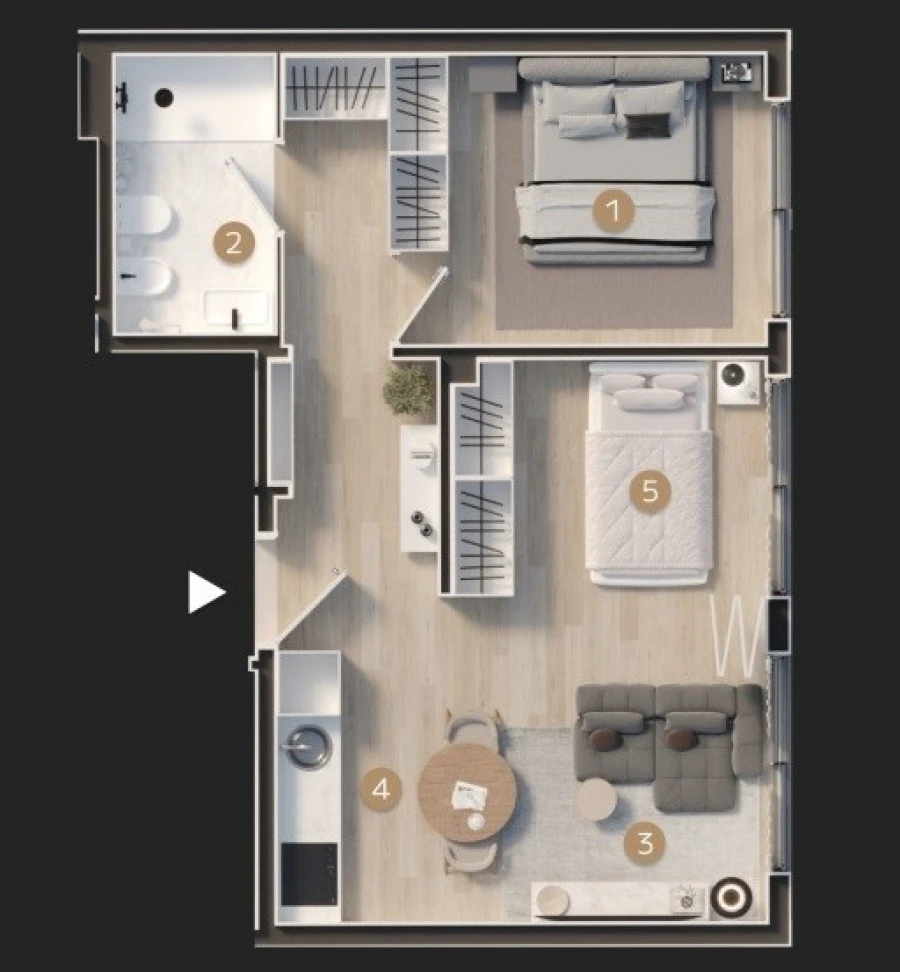 Apartamento T1 para Venda em Matosinhos e Leça da Palmeira Planta 1