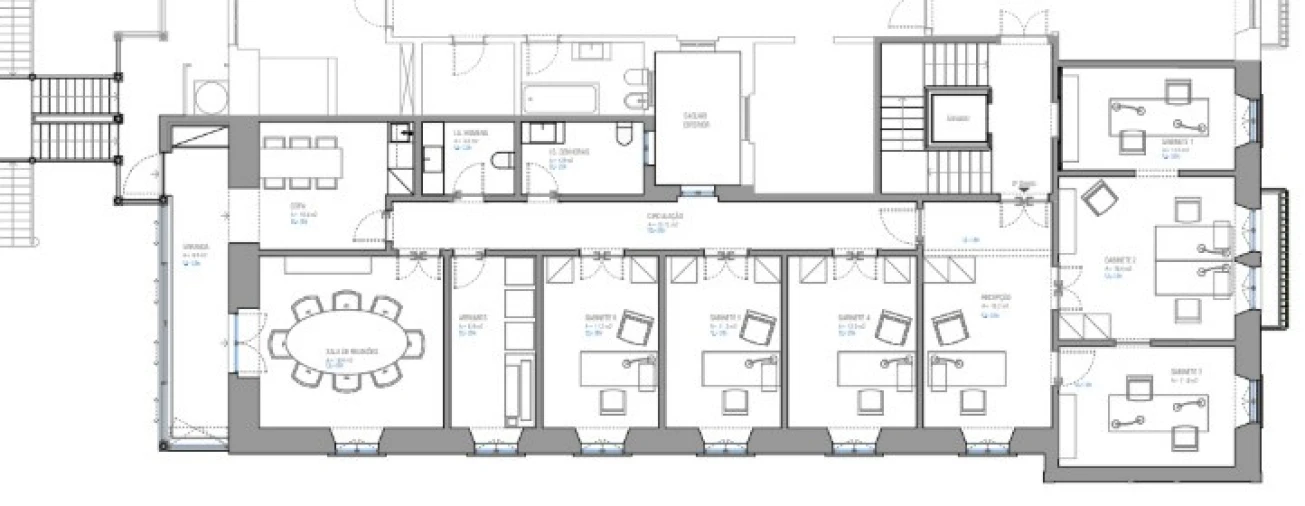 Escritório para Arrendamento em Santo António Planta 1