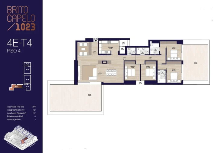 Apartamento T4 para Venda em Matosinhos e Leça da Palmeira Planta 1
