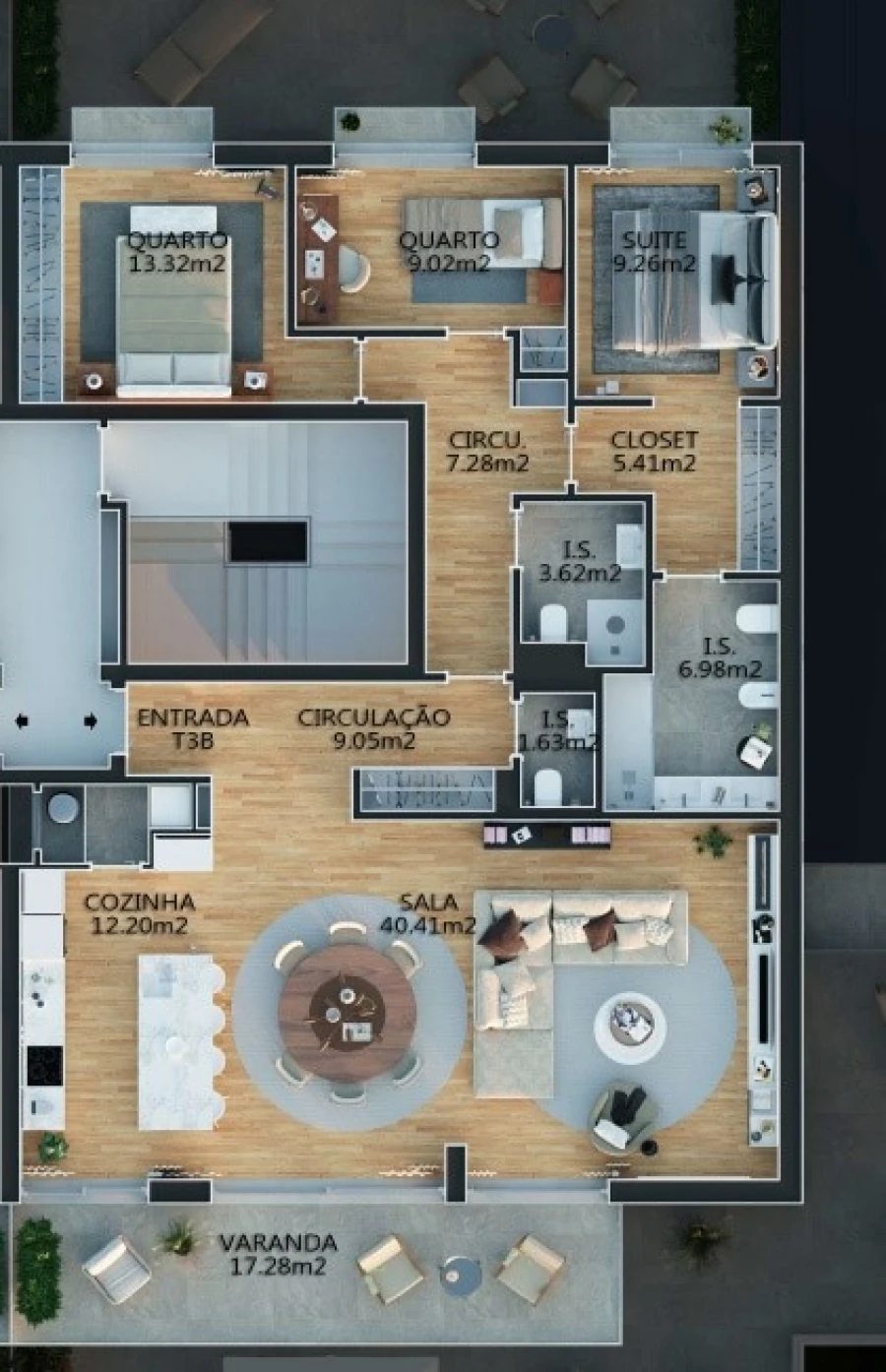 Apartamento T3 para Venda em Campolide Planta 1
