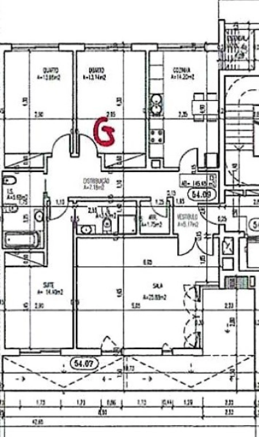 Apartamento T3 para Venda em Portimão Planta 1