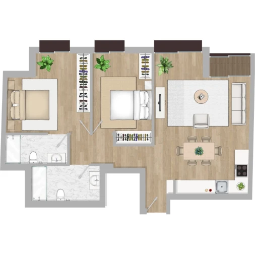 Apartamento T2 para Venda em Cedofeita, Santo Ildefonso, Sé, Miragaia, São Nicolau e Vitória Planta 1