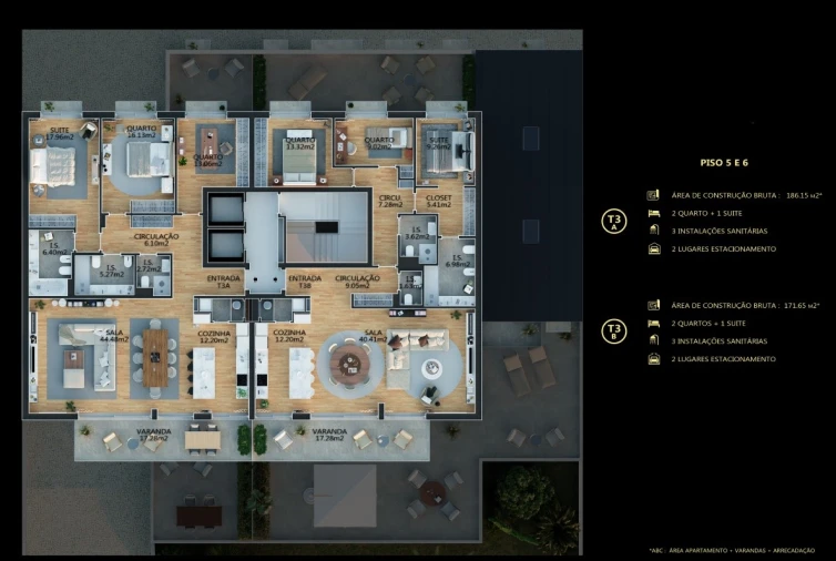 Apartamento T3 para Venda em Campolide Planta 2