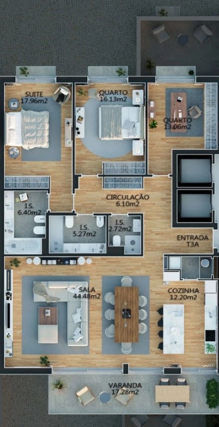 Apartamento T3 para Venda em Campolide Planta 1