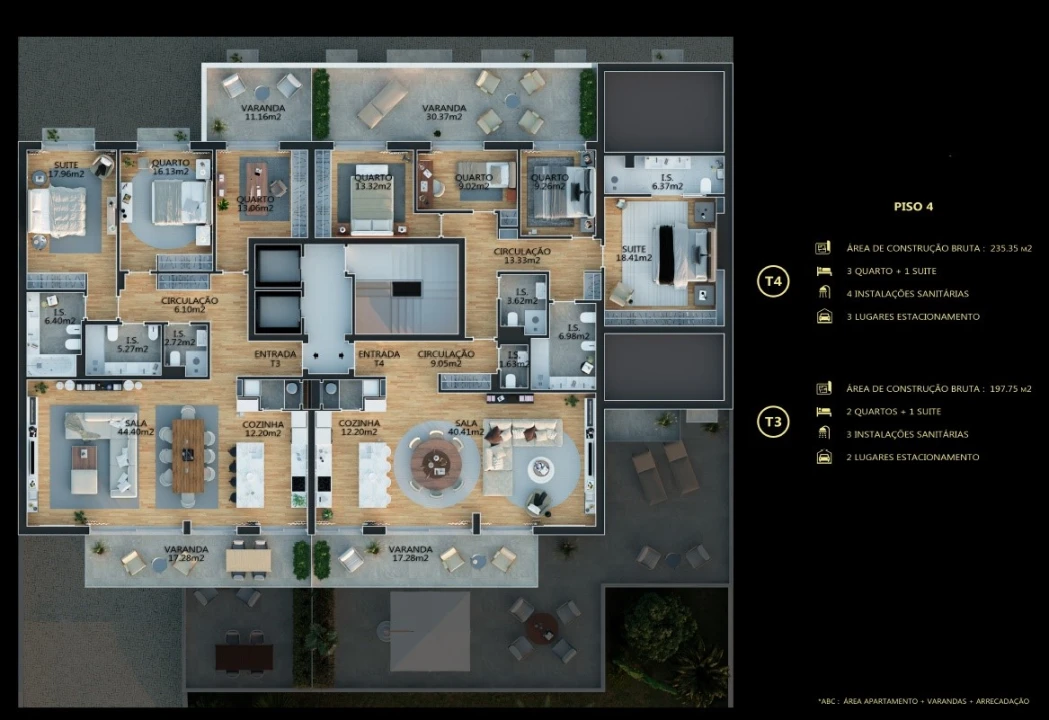 Apartamento T4 para Venda em Campolide Planta 2