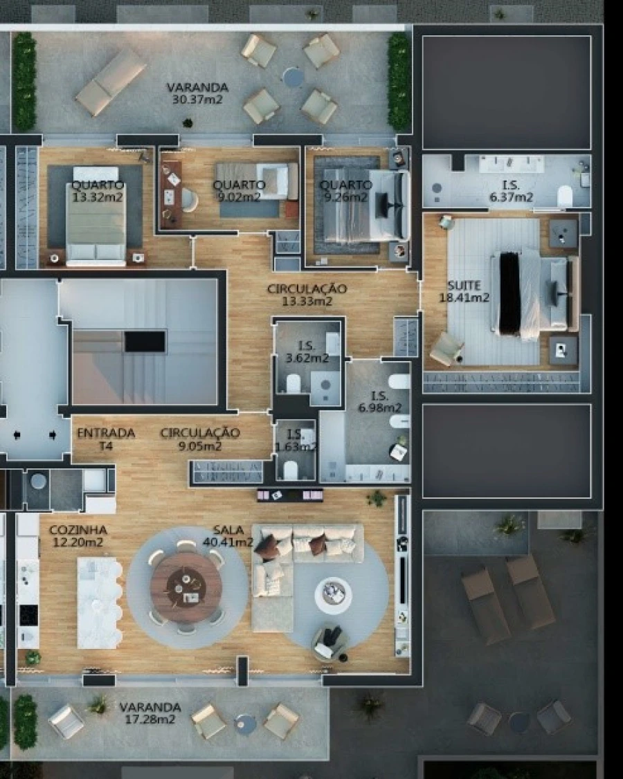 Apartamento T4 para Venda em Campolide Planta 1