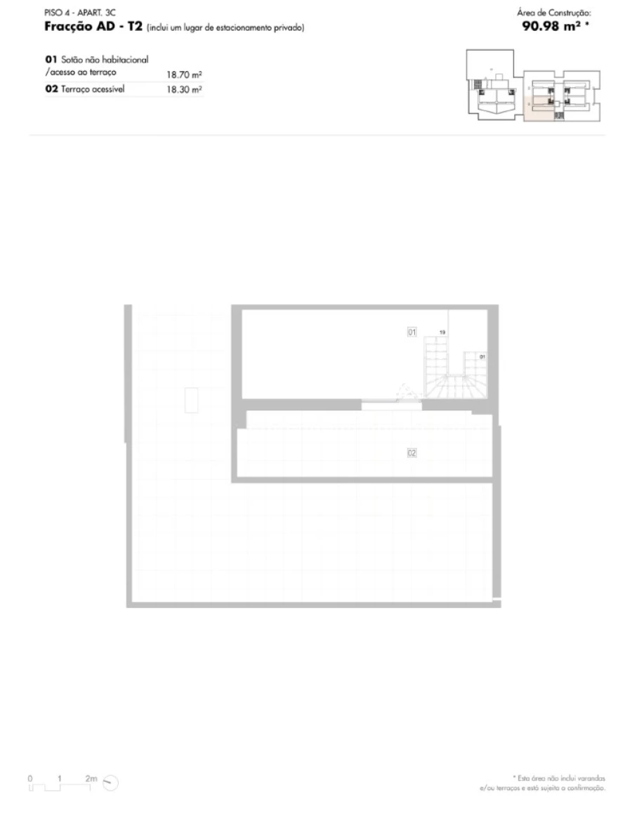 Apartamento T2 para Venda em Lagos (São Sebastião e Santa Maria) Planta 1
