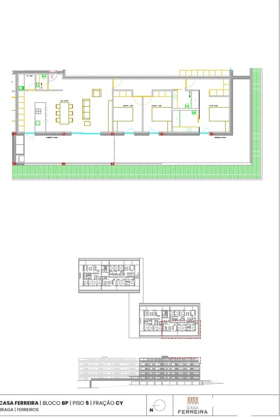 Apartamento T3 para Venda em Real, Dume e Semelhe Planta 1
