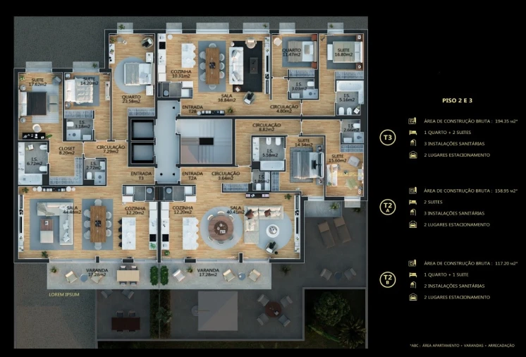 Apartamento T3 para Venda em Campolide Planta 2