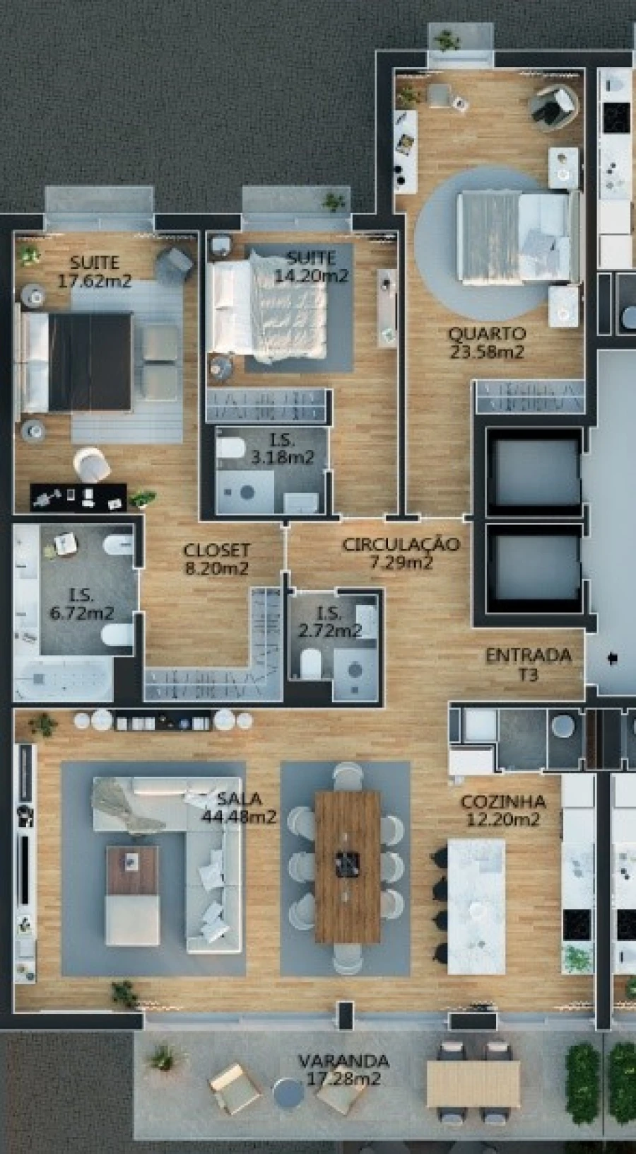 Apartamento T3 para Venda em Campolide Planta 1
