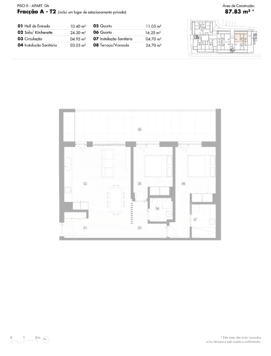 Apartamento T2 para Venda em Lagos (São Sebastião e Santa Maria) Planta 1