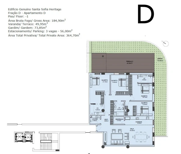 Apartamento T4 para Venda em São Domingos de Rana Planta 1
