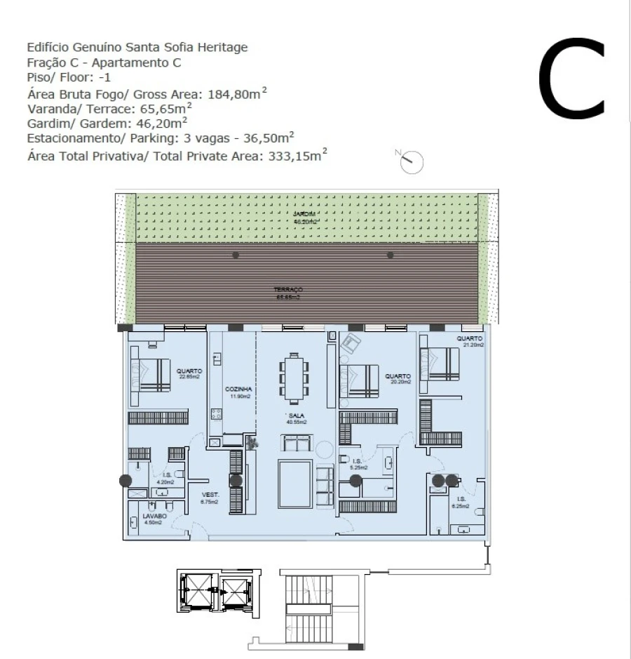 Apartamento T3 para Venda em São Domingos de Rana Planta 1