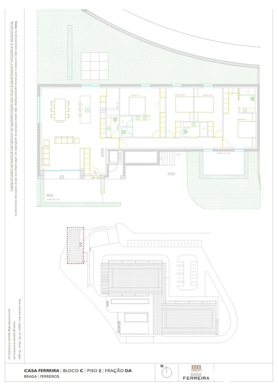 Apartamento T4 para Venda em Real, Dume e Semelhe Planta 1