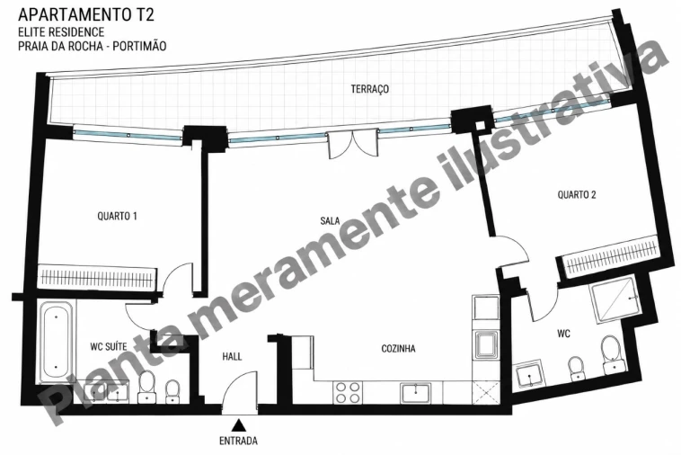 Apartamento T2 para Venda em Portimão Planta 1