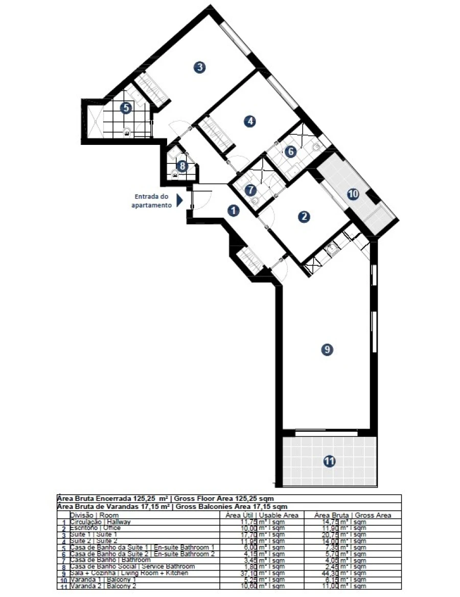 Apartamento T2 para Venda em Portimão Planta 1