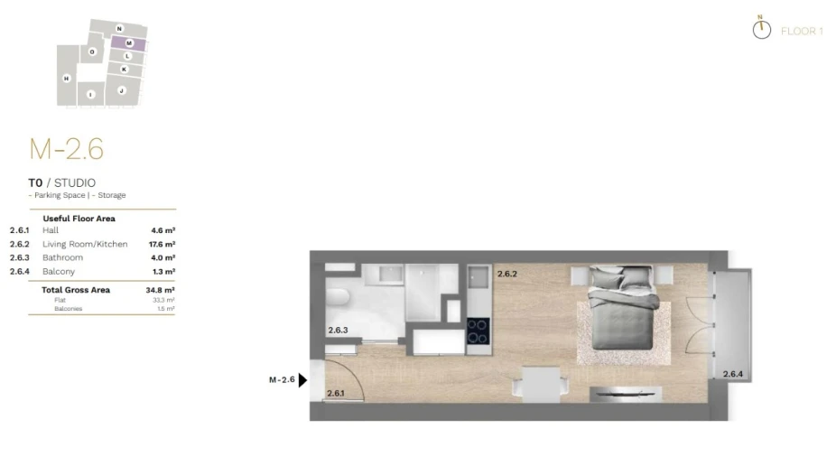Apartamento para Venda em Bonfim Planta 1