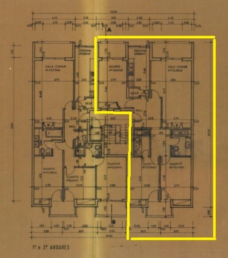 Apartamento T3 para Venda em Cascais e Estoril Planta 1