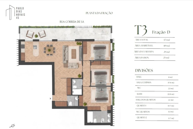 Apartamento T3 para Venda em Lordelo do Ouro e Massarelos Planta 1