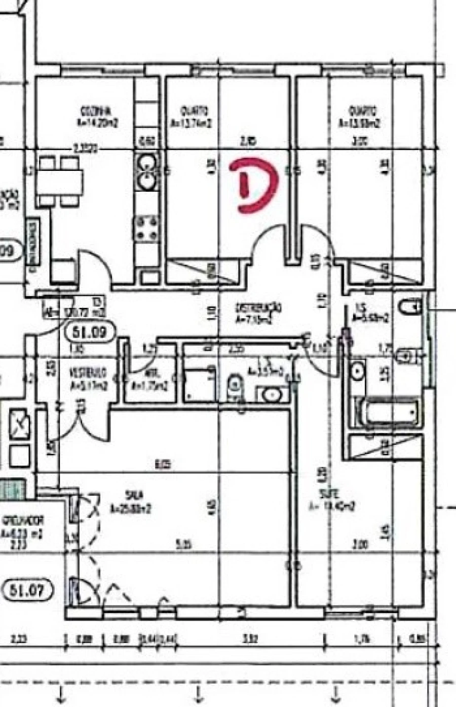 Apartamento T2 para Venda em Portimão Planta 1
