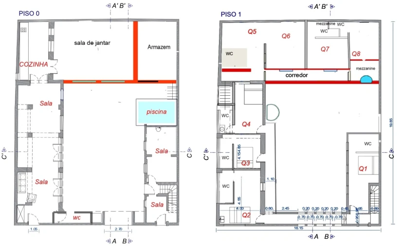 Moradia T8 para Venda em Costa da Caparica Planta 1